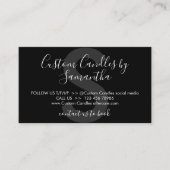 ブラックキャンドルの取り扱い方法 名刺 (正面)