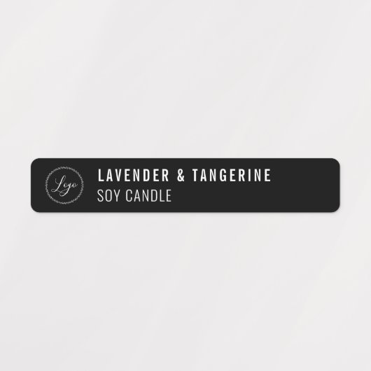 ブラックキャンドルタンパー防止シールあなたのロゴラベル ラベル (デザイン1)