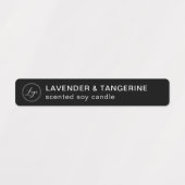 ブラックキャンドルタンパー防止シールあなたのロゴラベル ラベル (デザイン1)