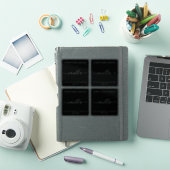 ブラックキャンドルラベルパーソナライズされたシールの上に白 シール (iPadカバー)