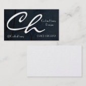 ブラックキャンバスおよび金ゴールドモダン名刺 名刺 (正面/裏面)