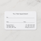 ブラックキャンバスゴールデンハサミ美容師事業 予約カード (裏面)