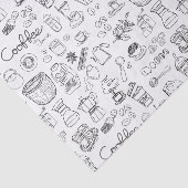 ブラックキュートなコーヒーパターン 薄葉紙 (詳細)