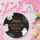 ブラックキュート幽霊不気味ハロウィーン誕生日 ペーパープレート (パーティー)