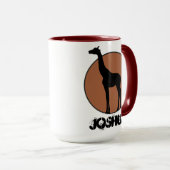 ブラックキリンスケッチインサークルフレームカスタマイズ マグカップ (正面右)