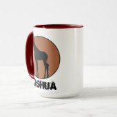 ブラックキリンスケッチインサークルフレームカスタマイズ マグカップ (正面左)