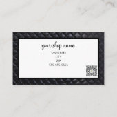 ブラックキルテッドビジネスギフト証明書マーケティング 名刺 (裏面)