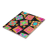 ブラックキルトアートセラミックタイル タイル (側面)