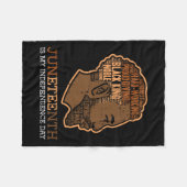 ブラックキングインディペンデンスデイメラニンパパメンズティーン フリースブランケット (正面(横))