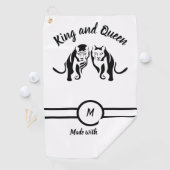 ブラックキングスとクイーンズブラックレオライオンとライオン ゴルフタオル (インサイチュ)