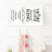 ブラックキングズクラウンと口ひげバーバーショップ 横断幕 (インサイチュ)