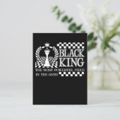 ブラックキングチェスピース黒アフリカ系アメリカ人男性 ポストカード (スタンド正面)