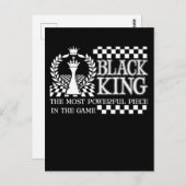 ブラックキングチェスピース黒アフリカ系アメリカ人男性 ポストカード (正面/裏面)