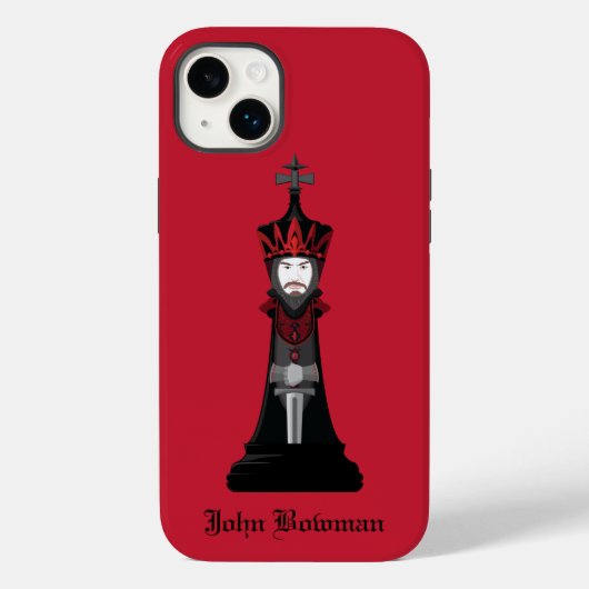 ブラックキングパーソナライズされた/名前ケースメイトiPhone Ca Case-Mate iPhoneケース (裏面)