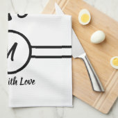 ブラックキングライオンレオ キッチンタオル (四つ折り)