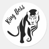 ブラックキングライオンレオ ラウンドシール (正面)