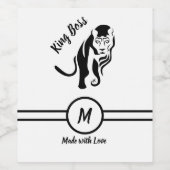 ブラックキングライオンレオ ワインラベル (シングルラベル)