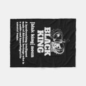 ブラックキング定義アフリカンアメリカンプライドブラック フリースブランケット (正面(横))