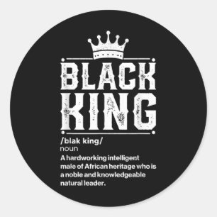 ブラックキング定義アフリカンブラックプライドメラニン ラウンドシール