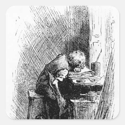 ブラックキング工場でのチャールズ・ディケンズ スクエアシール (正面)