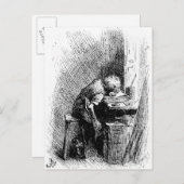 ブラックキング工場でのチャールズ・ディケンズ ポストカード (正面/裏面)