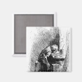 ブラックキング工場でのチャールズ・ディケンズ マグネット (正面/裏面)