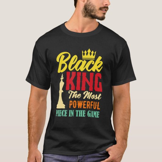 ブラックキング最も強力なゲームブラの作品 Tシャツ (正面)