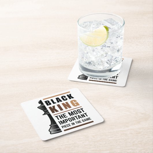 ブラックキング最も重要な作品2 スクエアペーパーコースター (インサイチュ)