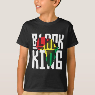 ブラックキング男の子のための男性の歴史ヶ月アフリカTriba Tシャツ