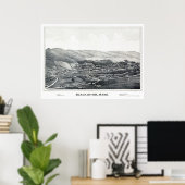 ブラックキントン、MAパノラママップ – 1889 ポスター (ホームオフィス)