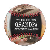 ブラックキープサケ4フォトコラージュのおじいちゃん 野球ボール (正面)