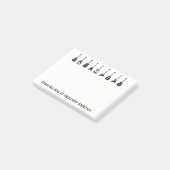 ブラックギターとホワイトギターのパーソナライズされたポストイットノート ポストイット (アングル)