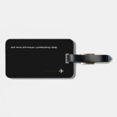 ブラックギターとホワイトギター、ギタリスト旅行 ラゲッジタグ (裏面横)