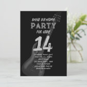 ブラックギターバンド誕生日10代の若者 招待状 (スタンド正面)