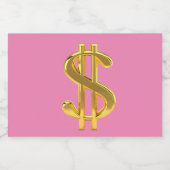 ブラックギター付きピンクラベル フードラベル (シングルラベル)