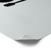 ブラックギター音楽デカール ポスター (角)