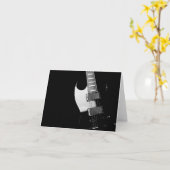 ブラックギター カード (黄色い花)
