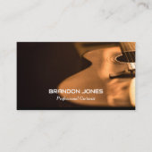 ブラックギター、ギタリスト、プロフェッショナルミュージシャン 名刺 (正面)