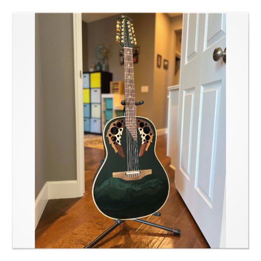 ブラックギター フォトプリント            (正面)