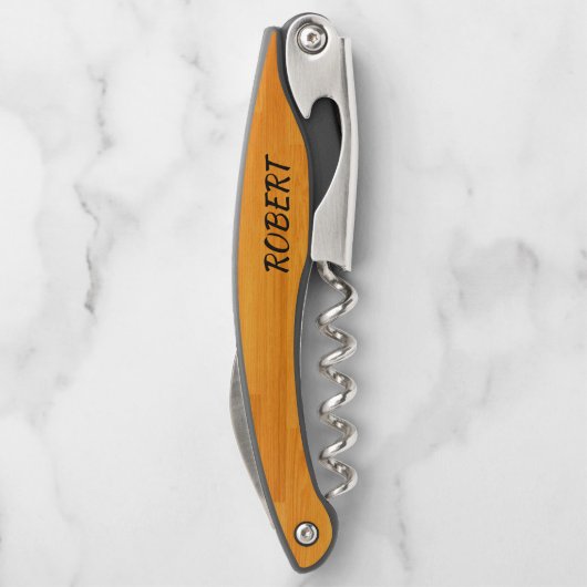 ブラックギフトにナイフ付きコルクねじ名前を追加 ソムリエナイフ (裏面)