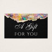 ブラックギフトカードにオパール (正面)