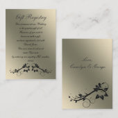 ブラックギフトレジストリカード エンクロージャーカード (正面/裏面)