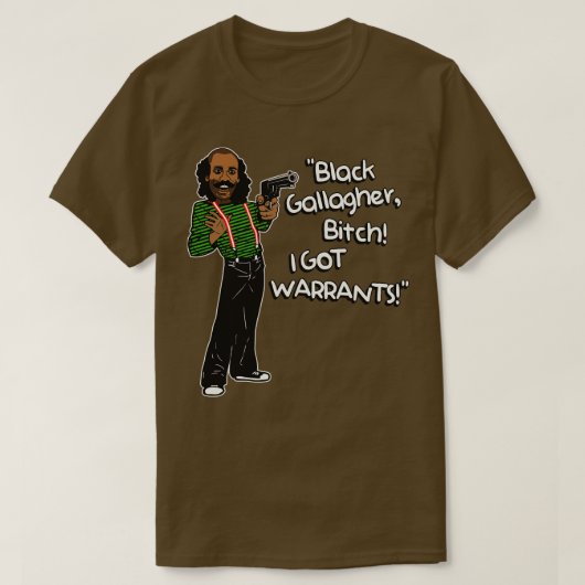 ブラックギャラガー得Iワラント Tシャツ (デザイン正面)