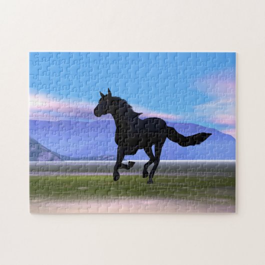 ブラックギャロピンホース ジグソーパズル (横)