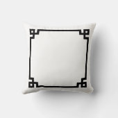 ブラックギリシャ鍵縁どモノグラム クッション (裏面)