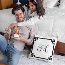 ブラックギリシャ鍵縁どモノグラム