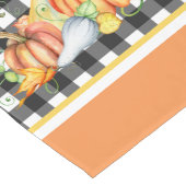 ブラックギンガムのカボチャ ロングテーブルランナー (コーナー)