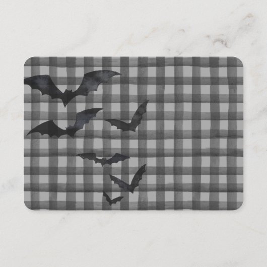 ブラックギンガムキュート幽霊おむつラッフルインサート エンクロージャーカード (裏面)