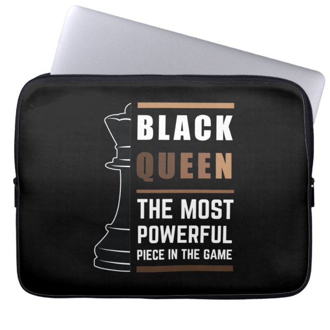 ブラッククイーンは試合で最も強力な作品 ラップトップスリーブ (正面)