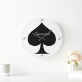 ブラッククイーンオブスペードブラックサンダーコーブ ラージ壁時計 (ホーム)